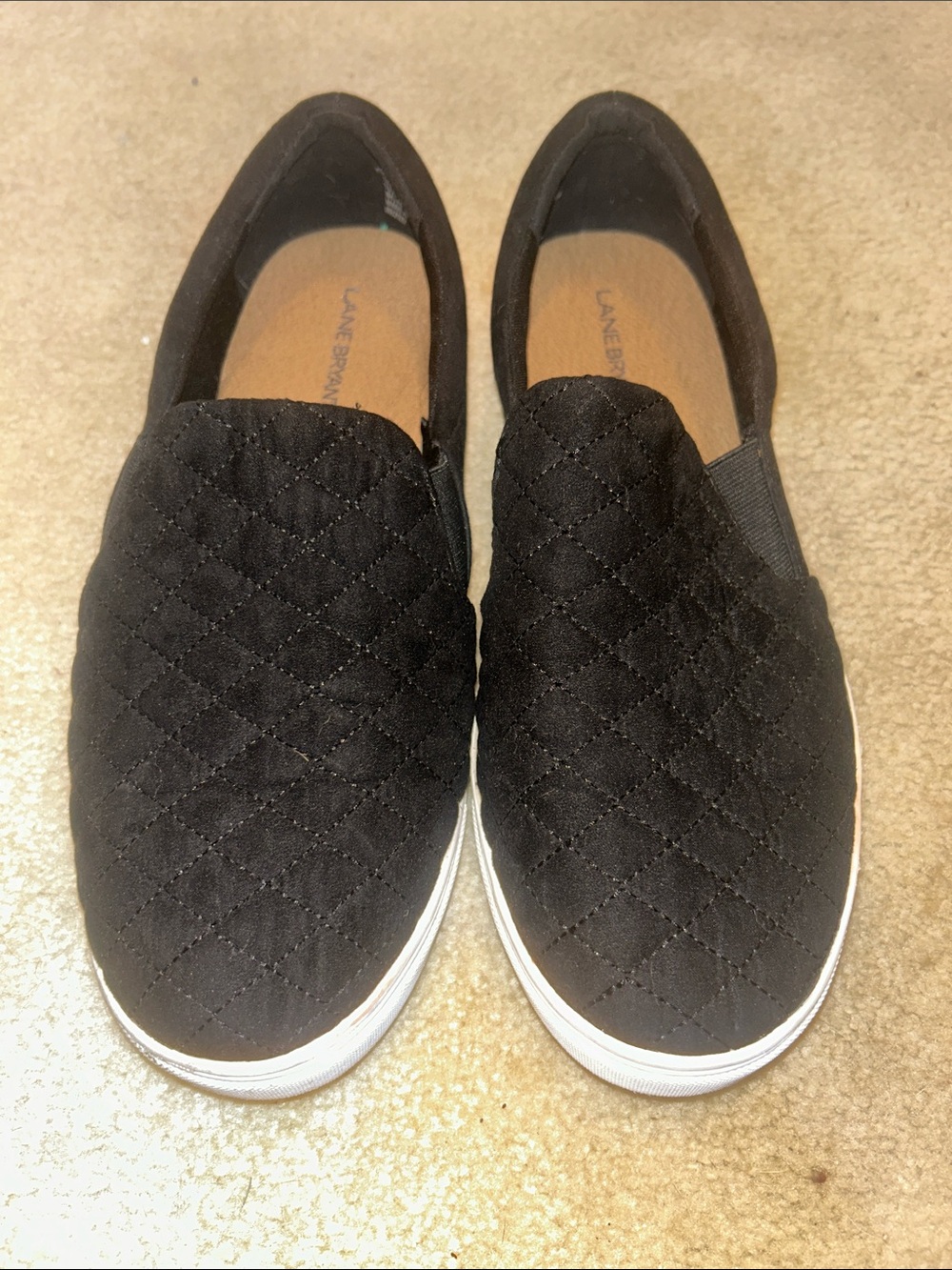 Lane Bryant Black Quilted Dream Cloud Slip-Ons